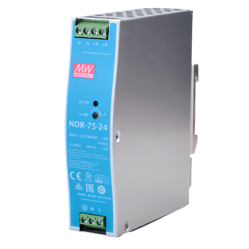NDR-75-24  TS-35/7.5或TS-35/15標(biāo)準(zhǔn) DIN 導(dǎo)軌電源