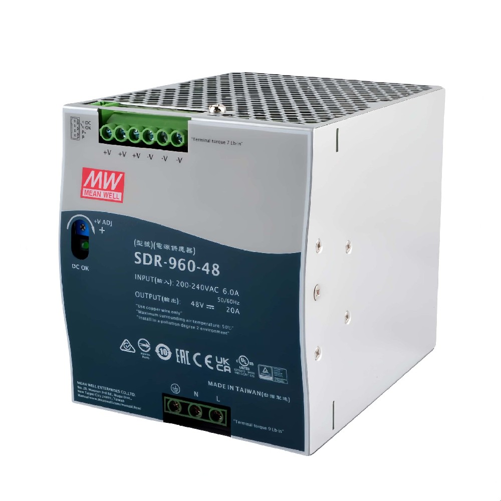 SDR-960-48  導(dǎo)軌型開關(guān)電源48v
