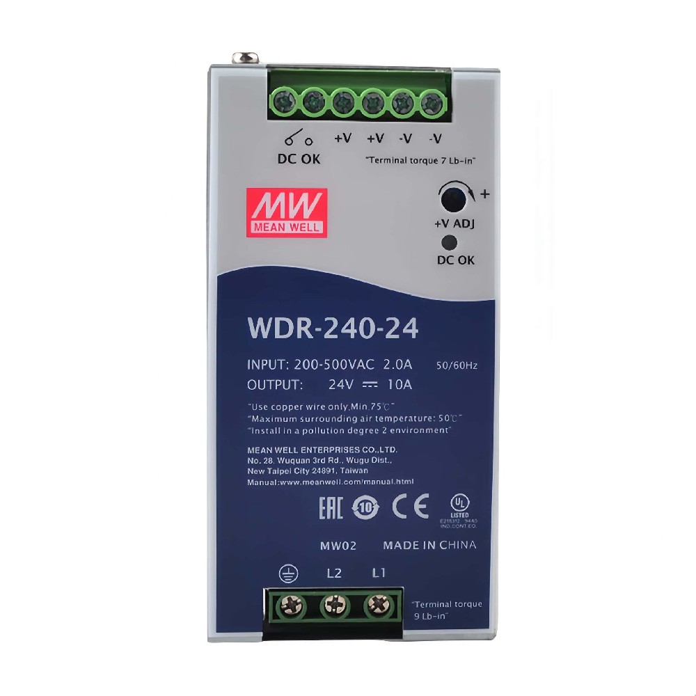 WDR-240-48  240W 單組輸出導(dǎo)軌型工業(yè)電源