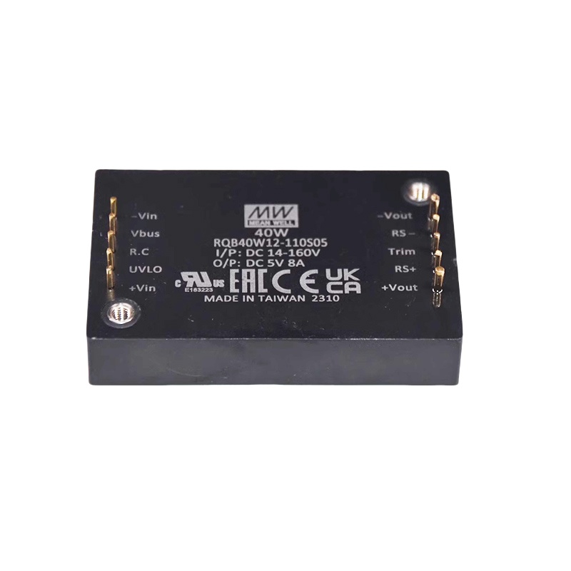 RQB40W12  明緯 40W 四分之一磚鐵路專用 DC-DC 轉(zhuǎn)換器
