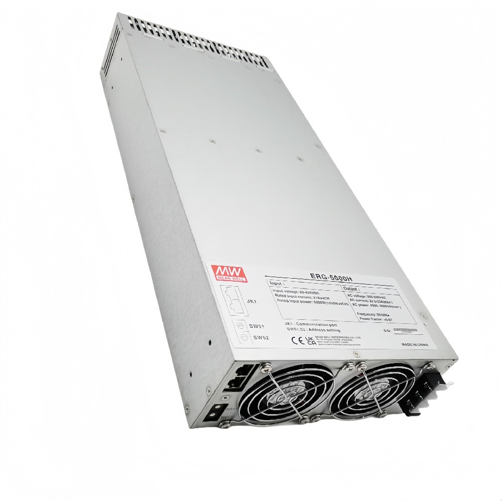 ERG-5000  明緯推出的 4 通道 5KW 電網(wǎng)型能量回收逆變器